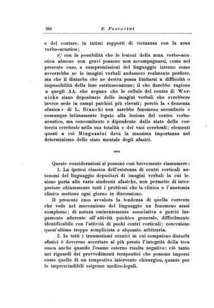 Note e riviste di psichiatria Manicomio provinciale di Pesaro