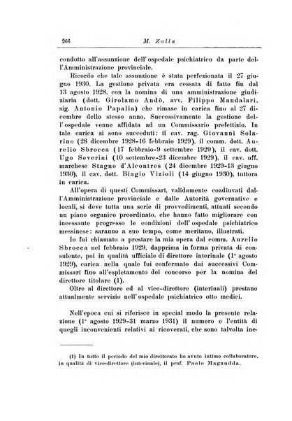 Note e riviste di psichiatria Manicomio provinciale di Pesaro