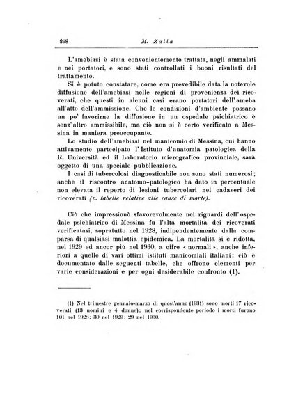 Note e riviste di psichiatria Manicomio provinciale di Pesaro