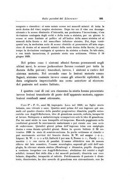 Note e riviste di psichiatria Manicomio provinciale di Pesaro