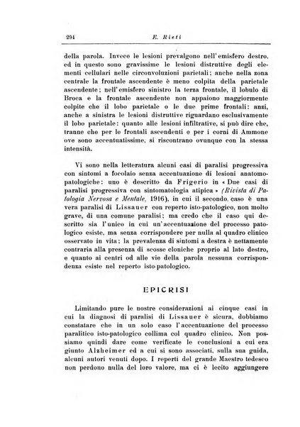 Note e riviste di psichiatria Manicomio provinciale di Pesaro