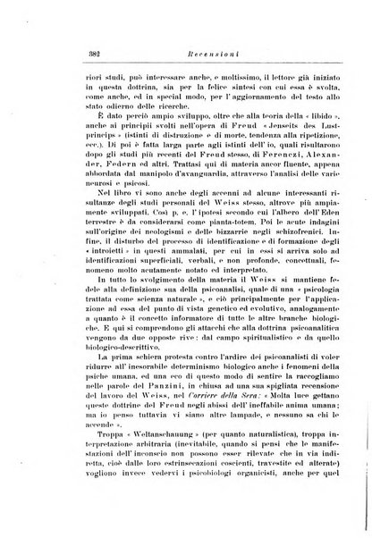 Note e riviste di psichiatria Manicomio provinciale di Pesaro