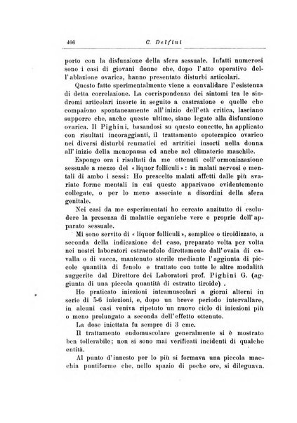 Note e riviste di psichiatria Manicomio provinciale di Pesaro