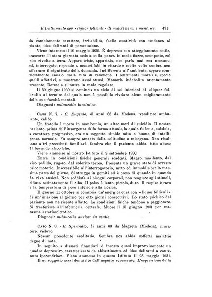 Note e riviste di psichiatria Manicomio provinciale di Pesaro