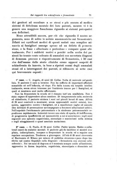 Note e riviste di psichiatria Manicomio provinciale di Pesaro