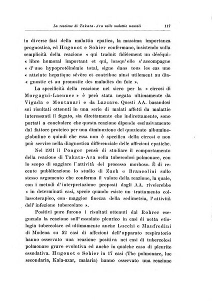 Note e riviste di psichiatria Manicomio provinciale di Pesaro