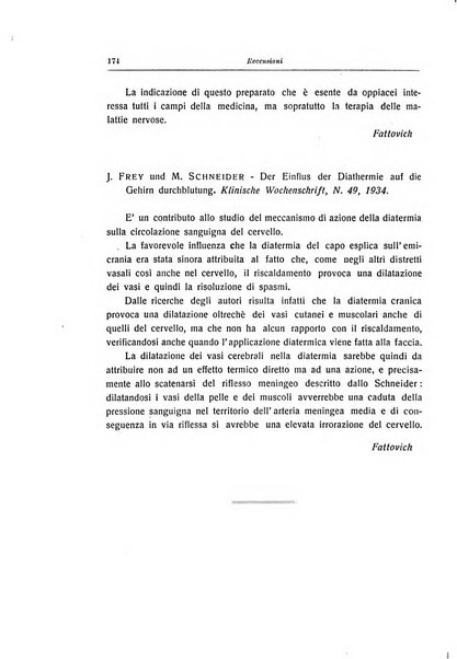 Note e riviste di psichiatria Manicomio provinciale di Pesaro