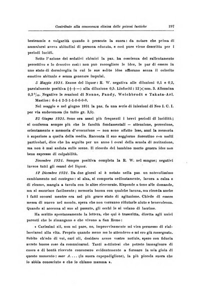 Note e riviste di psichiatria Manicomio provinciale di Pesaro