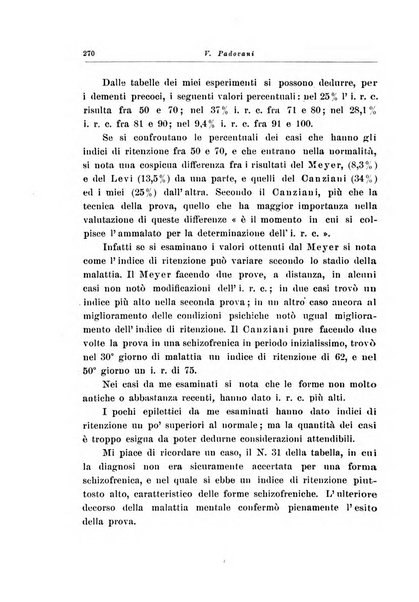 Note e riviste di psichiatria Manicomio provinciale di Pesaro