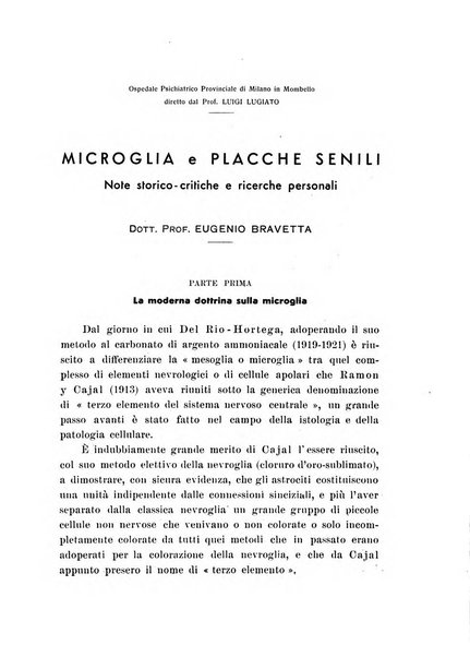 Note e riviste di psichiatria Manicomio provinciale di Pesaro