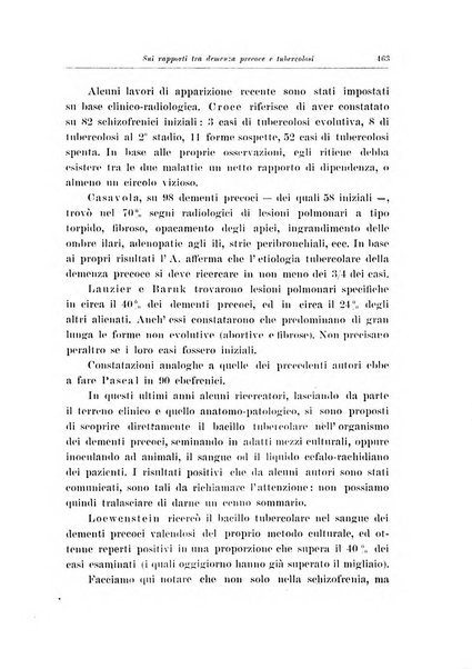 Note e riviste di psichiatria Manicomio provinciale di Pesaro