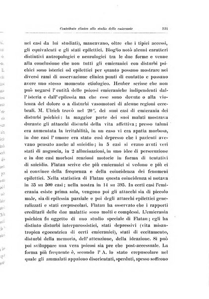 Note e riviste di psichiatria Manicomio provinciale di Pesaro