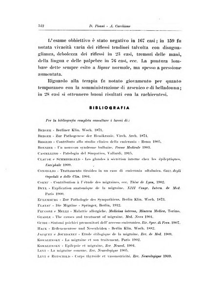 Note e riviste di psichiatria Manicomio provinciale di Pesaro