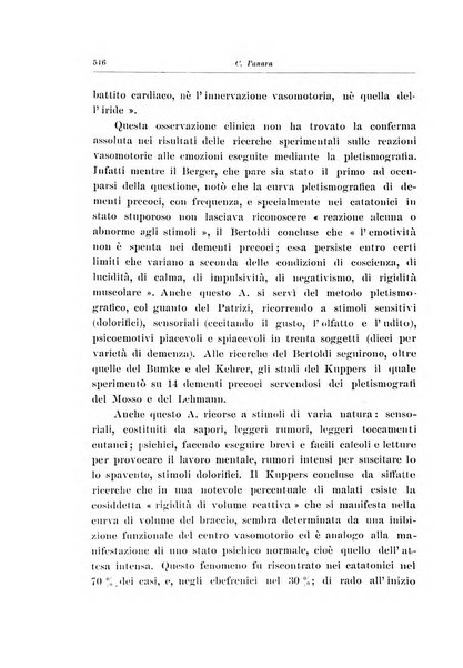 Note e riviste di psichiatria Manicomio provinciale di Pesaro