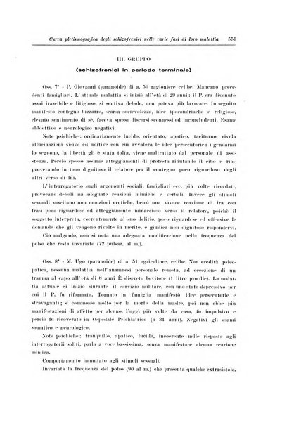 Note e riviste di psichiatria Manicomio provinciale di Pesaro