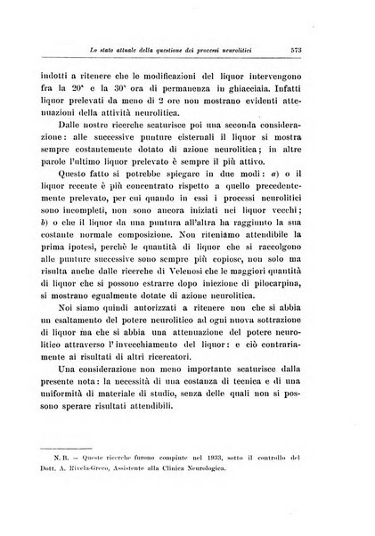 Note e riviste di psichiatria Manicomio provinciale di Pesaro