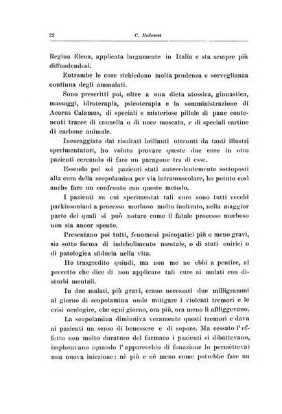 Note e riviste di psichiatria Manicomio provinciale di Pesaro