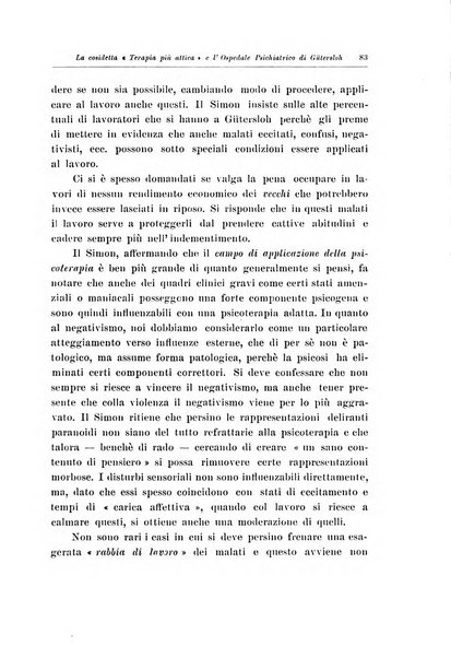 Note e riviste di psichiatria Manicomio provinciale di Pesaro