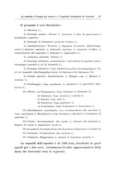 Note e riviste di psichiatria Manicomio provinciale di Pesaro