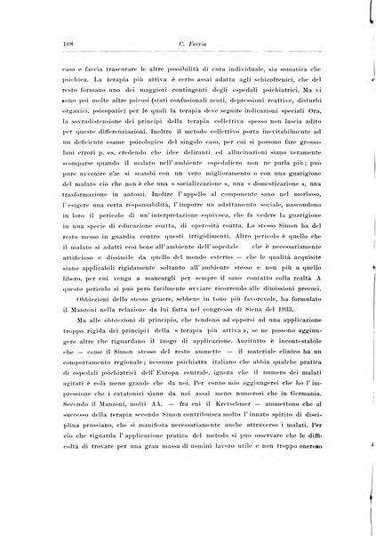 Note e riviste di psichiatria Manicomio provinciale di Pesaro