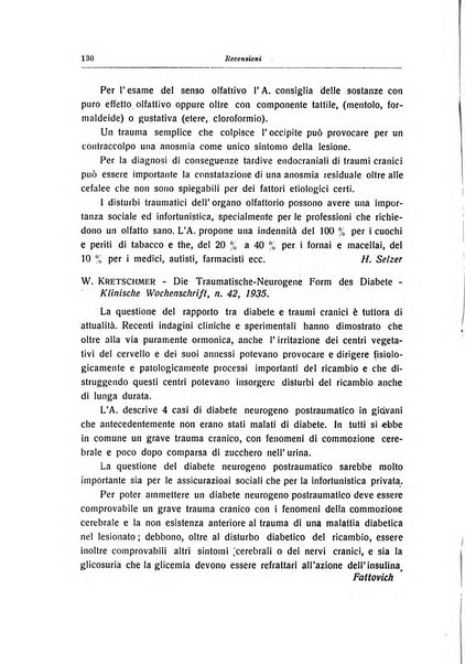 Note e riviste di psichiatria Manicomio provinciale di Pesaro