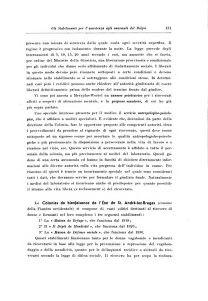 Note e riviste di psichiatria Manicomio provinciale di Pesaro