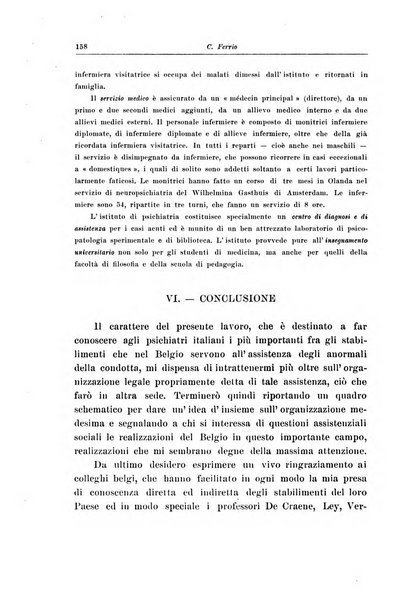 Note e riviste di psichiatria Manicomio provinciale di Pesaro