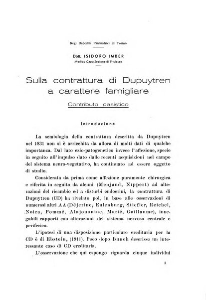 Note e riviste di psichiatria Manicomio provinciale di Pesaro