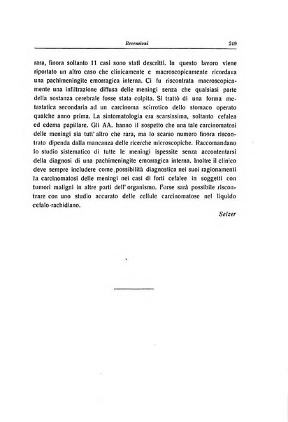 Note e riviste di psichiatria Manicomio provinciale di Pesaro