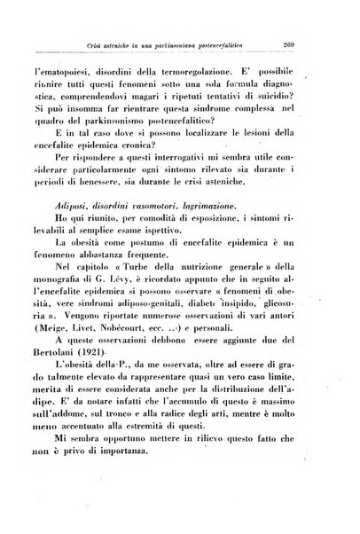 Note e riviste di psichiatria Manicomio provinciale di Pesaro