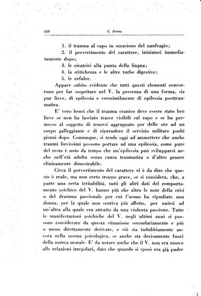 Note e riviste di psichiatria Manicomio provinciale di Pesaro