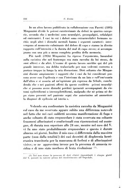 Note e riviste di psichiatria Manicomio provinciale di Pesaro