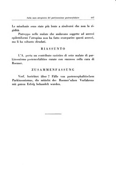 Note e riviste di psichiatria Manicomio provinciale di Pesaro