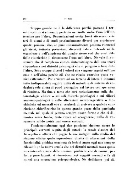 Note e riviste di psichiatria Manicomio provinciale di Pesaro