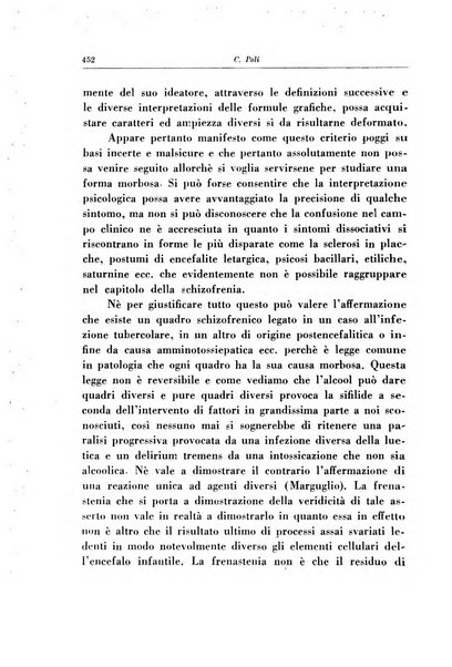 Note e riviste di psichiatria Manicomio provinciale di Pesaro