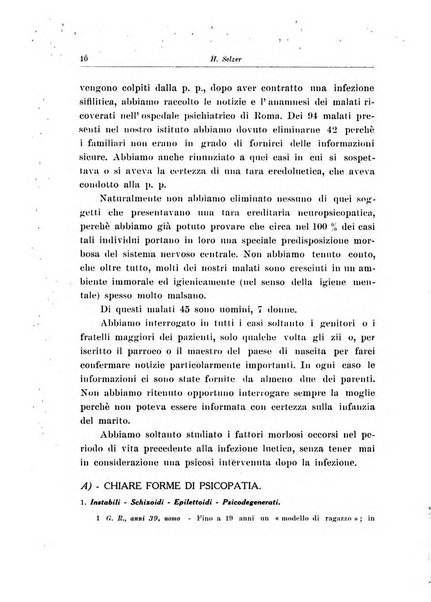 Note e riviste di psichiatria Manicomio provinciale di Pesaro