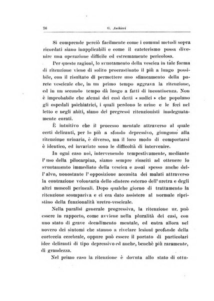 Note e riviste di psichiatria Manicomio provinciale di Pesaro