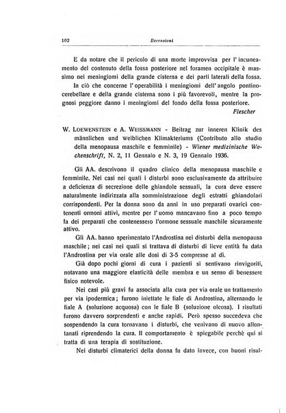 Note e riviste di psichiatria Manicomio provinciale di Pesaro