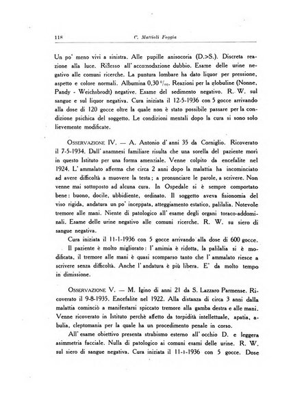 Note e riviste di psichiatria Manicomio provinciale di Pesaro