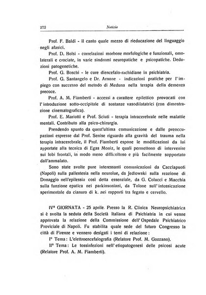 Note e riviste di psichiatria Manicomio provinciale di Pesaro