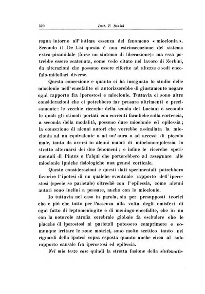 Note e riviste di psichiatria Manicomio provinciale di Pesaro