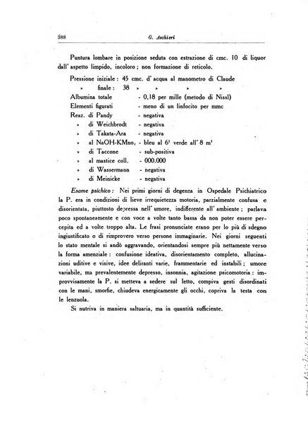 Note e riviste di psichiatria Manicomio provinciale di Pesaro