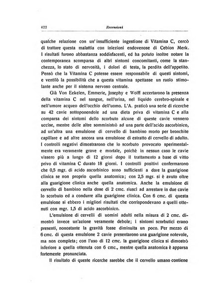 Note e riviste di psichiatria Manicomio provinciale di Pesaro