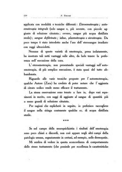 Note e riviste di psichiatria Manicomio provinciale di Pesaro