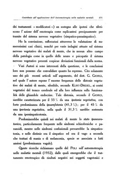 Note e riviste di psichiatria Manicomio provinciale di Pesaro