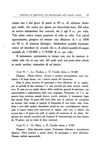 Note e riviste di psichiatria Manicomio provinciale di Pesaro