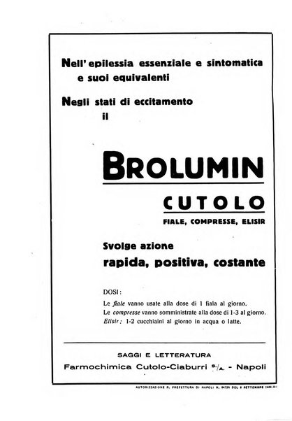 Note e riviste di psichiatria Manicomio provinciale di Pesaro