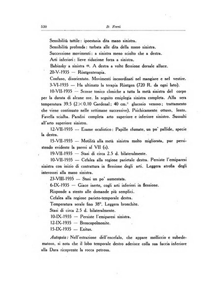 Note e riviste di psichiatria Manicomio provinciale di Pesaro