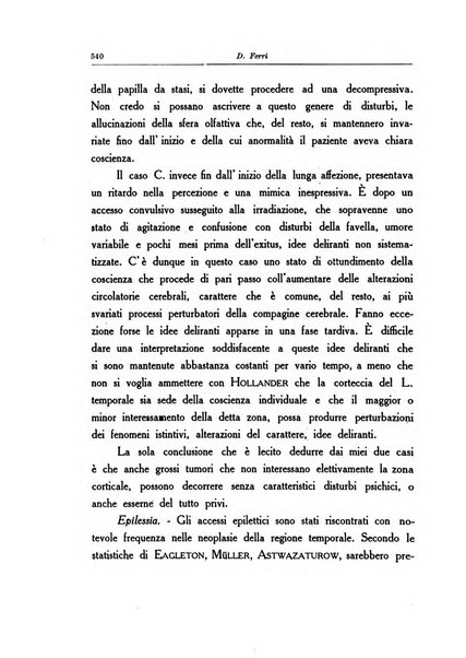 Note e riviste di psichiatria Manicomio provinciale di Pesaro