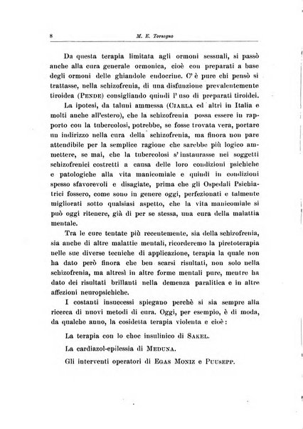 Note e riviste di psichiatria Manicomio provinciale di Pesaro